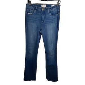 Frame Le Mini Boot Jeans Women’s Size 29 Blue Denim Mid Rise Bootcut Stretch